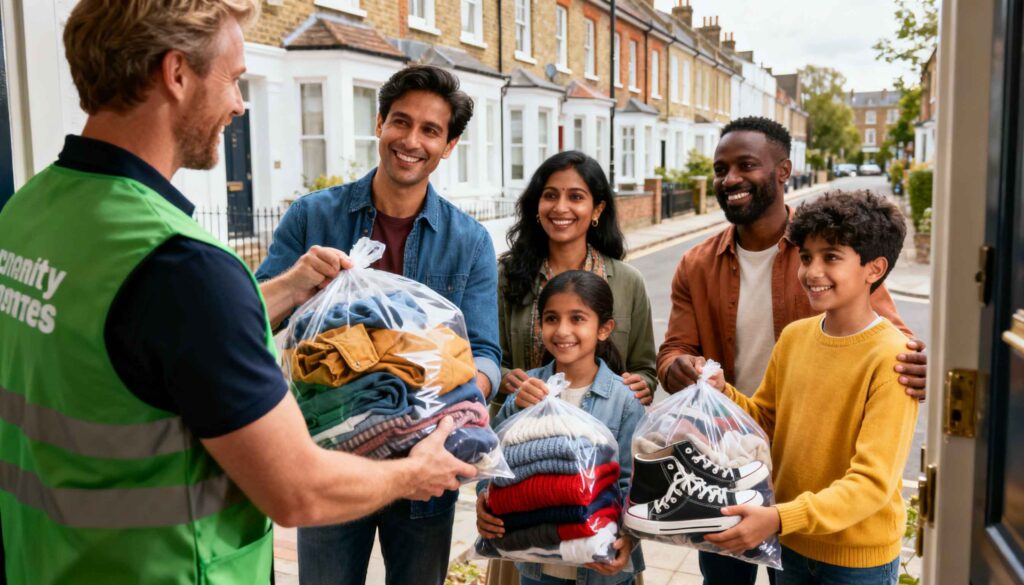 Community Clothing Donation Drive in a UK Neighbourhood